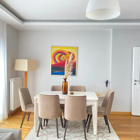New Building Lovely Modern Apt With 90mbs Fiber Internet 5min Walking To Bagdat Street Apartment