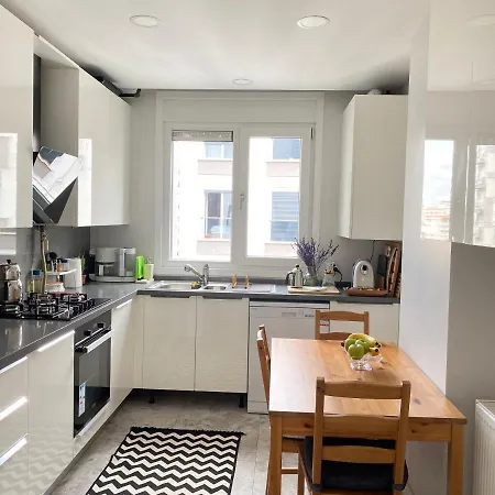 New Building Lovely Modern With 90mbs Fiber Internet 5min Walking To Bagdat Street Estambul